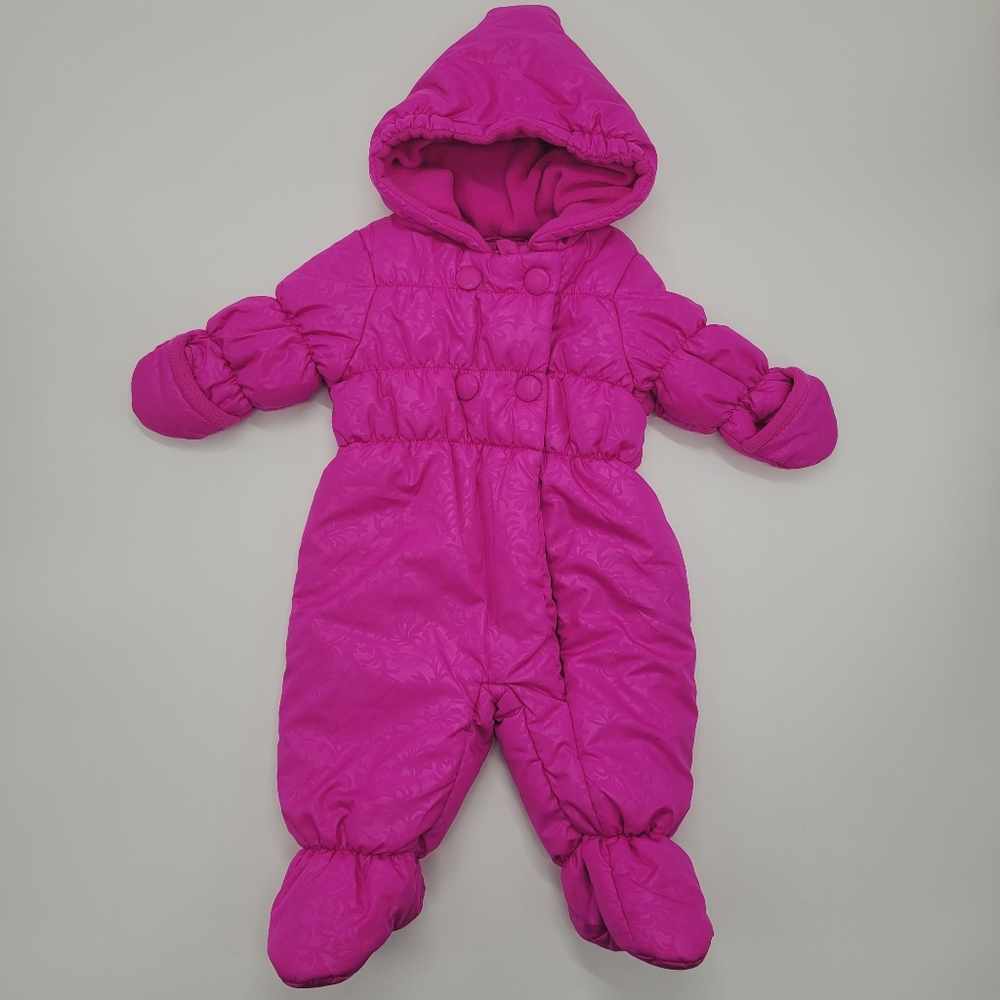 1881 S. Rothschild Snowsuit Pram Suit One Piece Magenta Pink Outerwear 3-6mo NEW